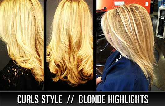 Curls Style //  Blonde Highlights